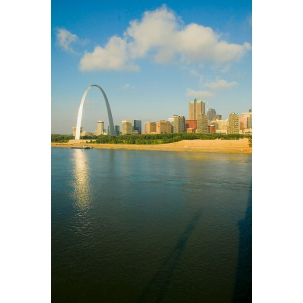 Gateway Arch St Louis Missouri at Sunset Photo Art Print Poster 24x36 inch